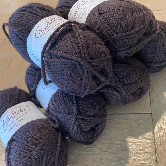 Knit Picks merino wool, lot of 6, brown - Picture 2 of 3